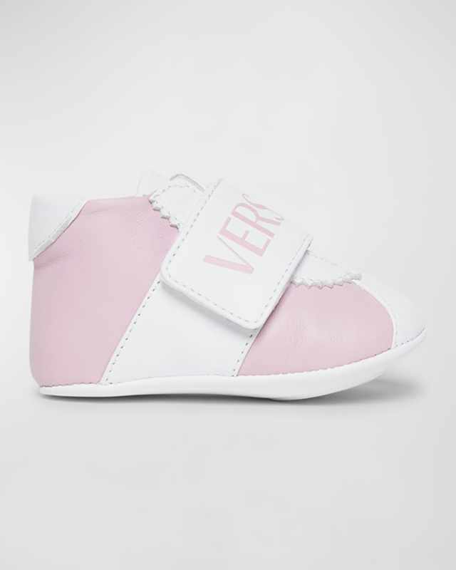 Kid's Leather Logo-Print Pre Walkers,